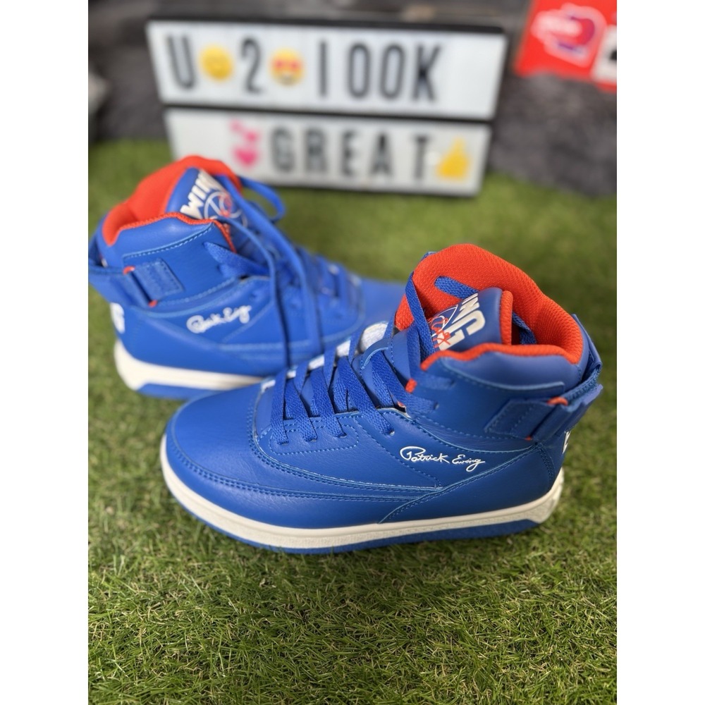 Patrick Ewing 33 Orion Strap Mid Sneaker, Boys‎ Youth Sneaker 2.5 Blue